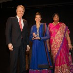 Award Recipient: Angie Seth with supporter Gerald Kennedy and Executive Director of SAWC Kripa Sekhar